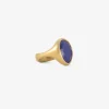 18k & lapis signet ring, 5.76ct