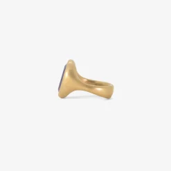 18k & lapis signet ring, 5.76ct