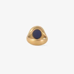 18k & lapis signet ring, 5.76ct