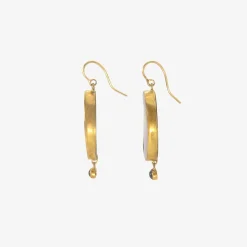 22k & large blue oval opal earrings with pink tourmaline drops