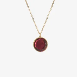 18k & large deep pink tourmaline sequin pendant, 9.51ct