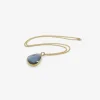 18k & large fine blue spinel sequin pendant, 11.52ct