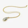 18k & large grey diamond teardrop pendant, 6.84ct