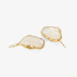 22k & large keshi pearl drop earrings