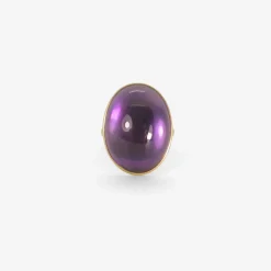 18k & large oval amethyst ring, 27.25ct