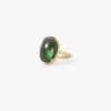 18k & large oval blue green tourmaline ring, 9.7ct