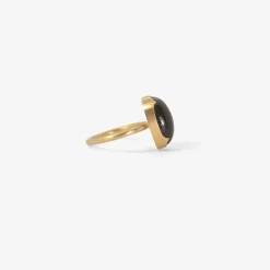 18k & large oval blue green tourmaline ring, 9.7ct