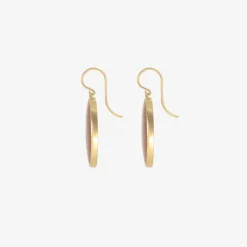 18k & large oval carnelian drop earrings, 23.79ct
