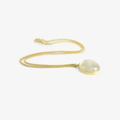 18k & large oval ceylon moonstone pendant