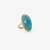18k & large oval gem silica ring, 24.06ct