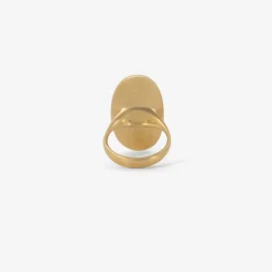 18k & large oval gem silica ring, 24.06ct