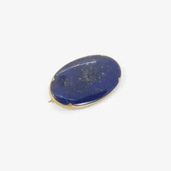 18k & large oval lapis pin