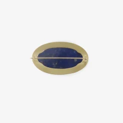 18k & large oval lapis pin