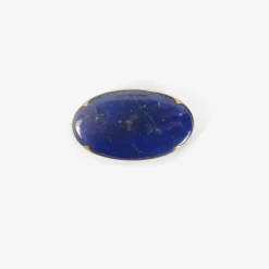 18k & large oval lapis pin