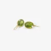 18k & large oval peridot drop earrings, 25.25ct