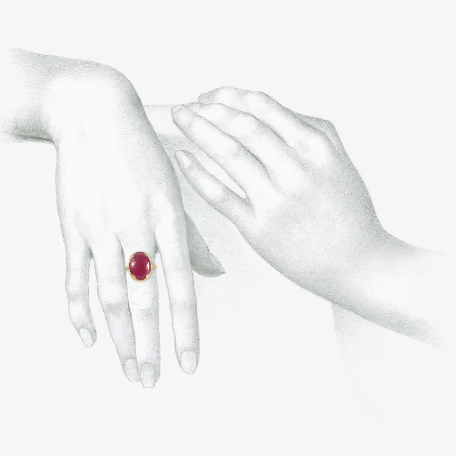 18k & large oval ruby ring, 6.22ct