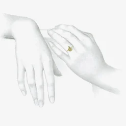 18k & large rose cut pear shape yellow diamond ring, 3ct