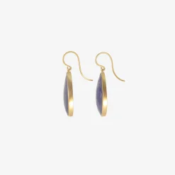 18k & large rose-cut tanzanite pebble drop earrings, 27.95ct