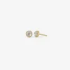 18k & large round cabochon diamond studs, 2.25ct