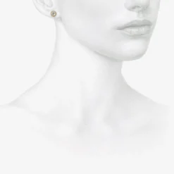 18k & large round cabochon diamond studs, 2.25ct