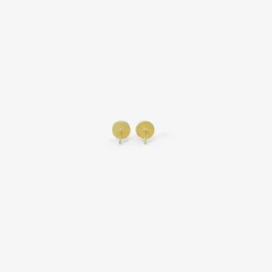 18k & large round coral studs, 1.98ct