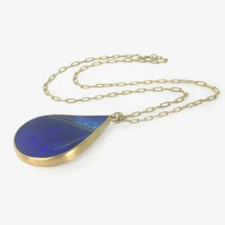 22k & large teardrop boulder opal pendant, 59.45ct