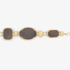 18k & large three-piece dendrite bracelet with sapphire and star ruby