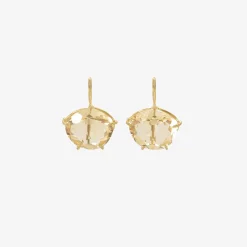 18k & lemon citrine east / west petal earrings