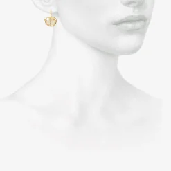 18k & lemon citrine east / west petal earrings