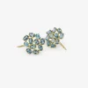 18k & london blue topaz florette earrings