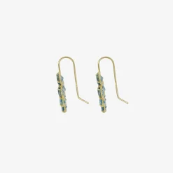 18k & london blue topaz florette earrings