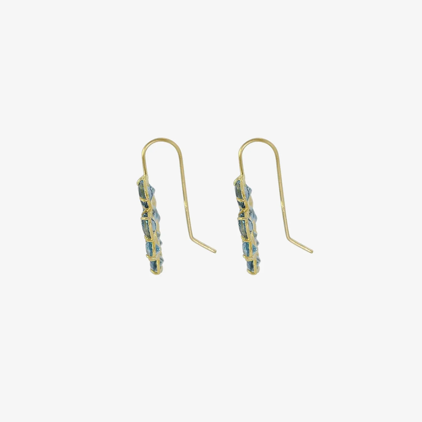 18k & london blue topaz florette earrings