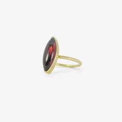 18k & marquis-shaped almandine garnet ring