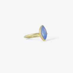 18k & marquis-shaped australian opal ring