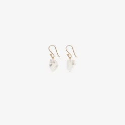 14k & medium herkimer diamond earrings