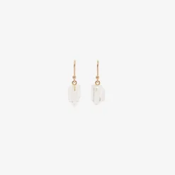 14k & medium herkimer diamond earrings