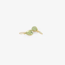 18k & mini minty tourmaline teardrop earrings, 8.96ct