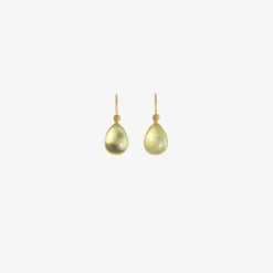18k & mini minty tourmaline teardrop earrings, 8.96ct