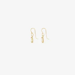 18k & mini oval opal east/west drop earrings