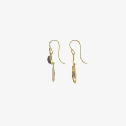 22k & mixed-shape blue green tourmaline klimt double drop earrings, 6.30ct
