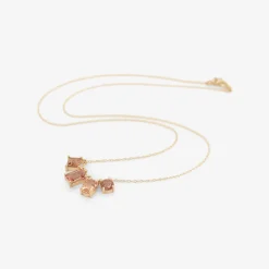 14k & mixed-shape imperial topaz & tourmaline story necklace