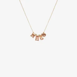 14k & mixed-shape imperial topaz & tourmaline story necklace