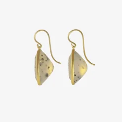 18k & montana agate oval drops, 26.45ct