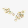18k & moonstone chandelier earrings with apatite
