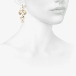 18k & moonstone chandelier earrings with apatite