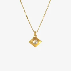 22k & moonstone quad pendant