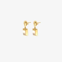 22k & moonstone sugarloaf capsa dangle earrings
