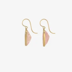18k & morganite trilliant earrings, 24.67ct