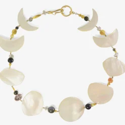 18k & mother-of-pearl phases of the moon necklace