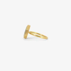 18k & octagonal green tourmaline slab ring, 4ct